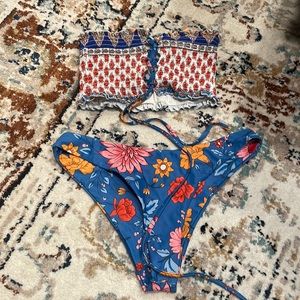 Zaful bandeau high leg bikini